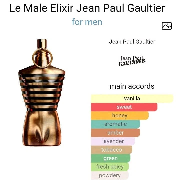 Jean Paul Gaultier Le Male Elixir Eau de Parfum 125ml 4.2 oz for Men